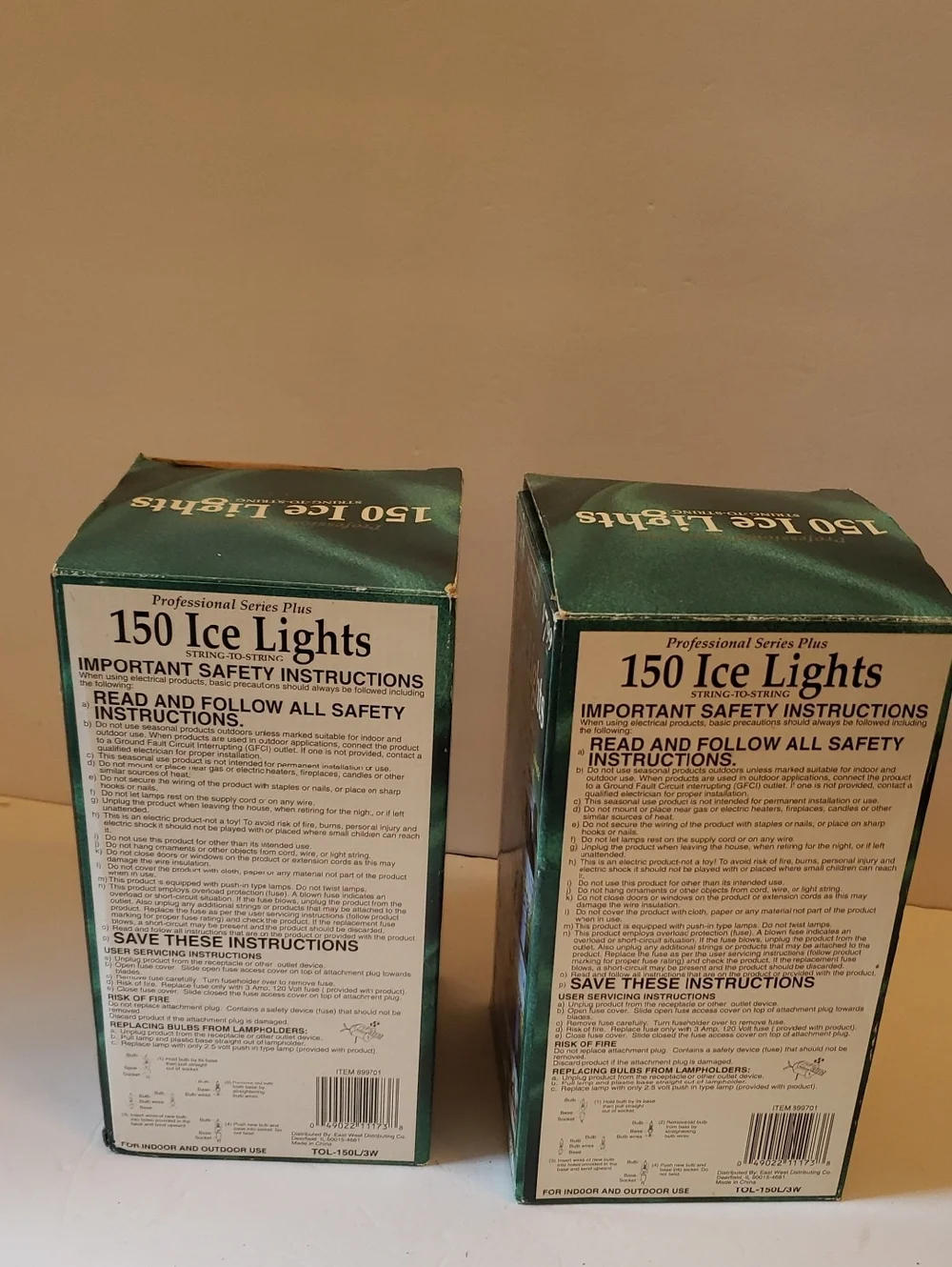 150 Ice Lights Indoor Outdoor Multi-Color Vintage 1990s Christmas Lights Decor 2